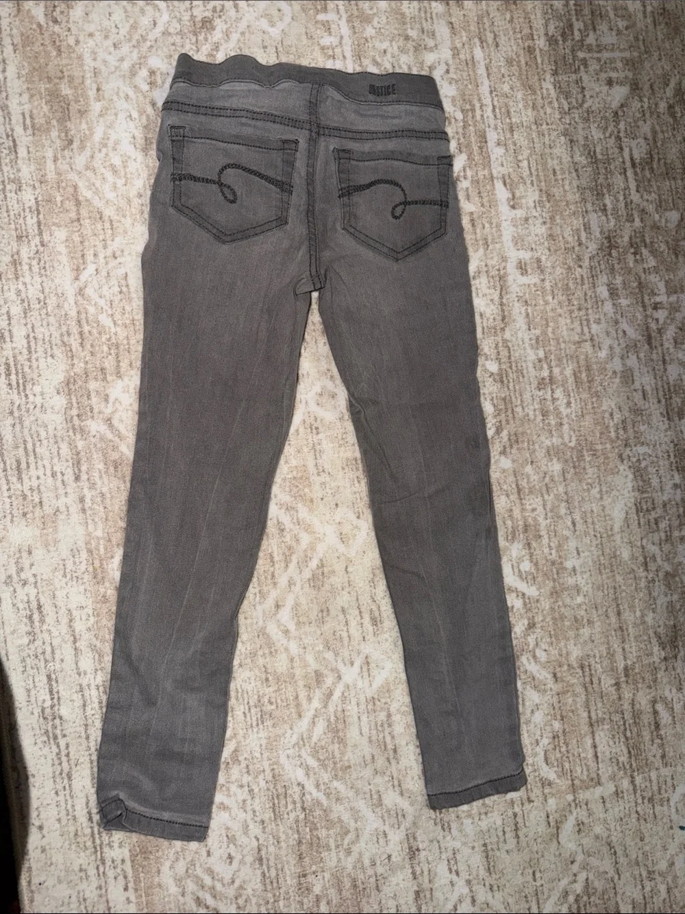 Justice Girls Grey Stretch Jeggings